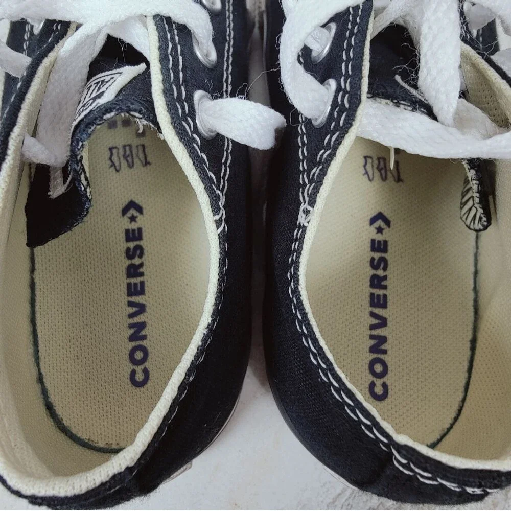 Converse Baby Toddler Chuck Taylor All Star Black Canvas Low Top Sneakers, 10